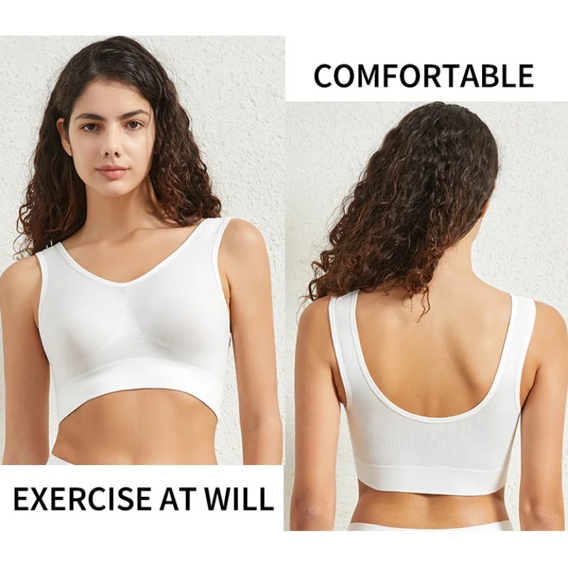 Women's S-5XL Seamless Bra Push-Up Sports Bra Non-wire Crop Tops Solid Color Sexy Lingerie No Pads Breathable Female Brassiere - Image 23