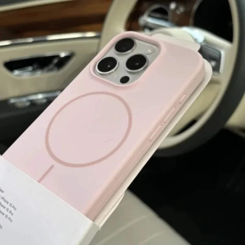 Luxury Liquid Silicone Case For iPhone 17 -11 for Magsafe Magnetic Wireless Charging Shockproof Case - Image 4