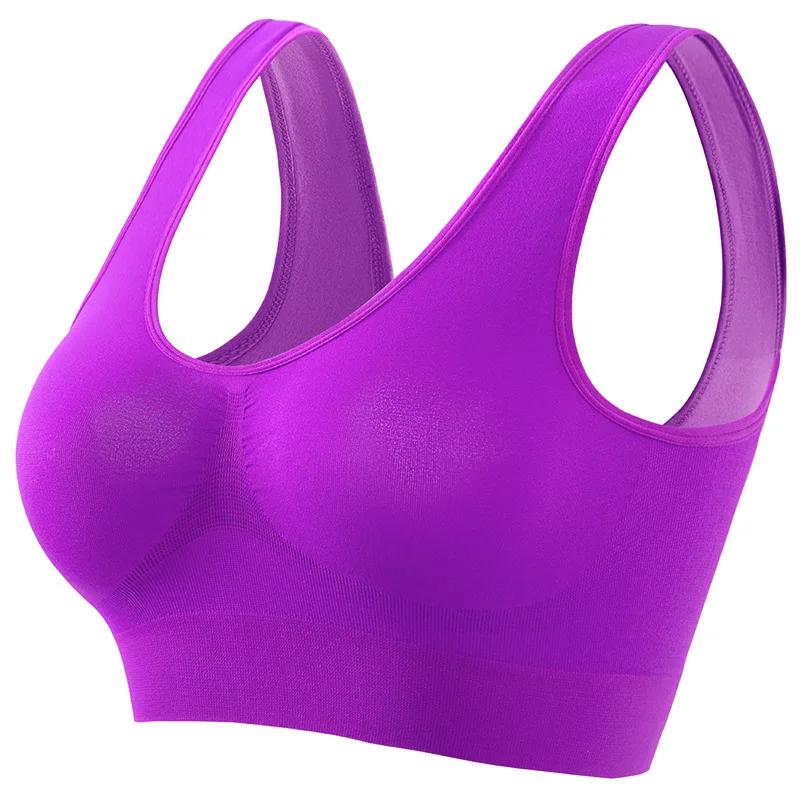 Women's S-5XL Seamless Bra Push-Up Sports Bra Non-wire Crop Tops Solid Color Sexy Lingerie No Pads Breathable Female Brassiere - Image 8