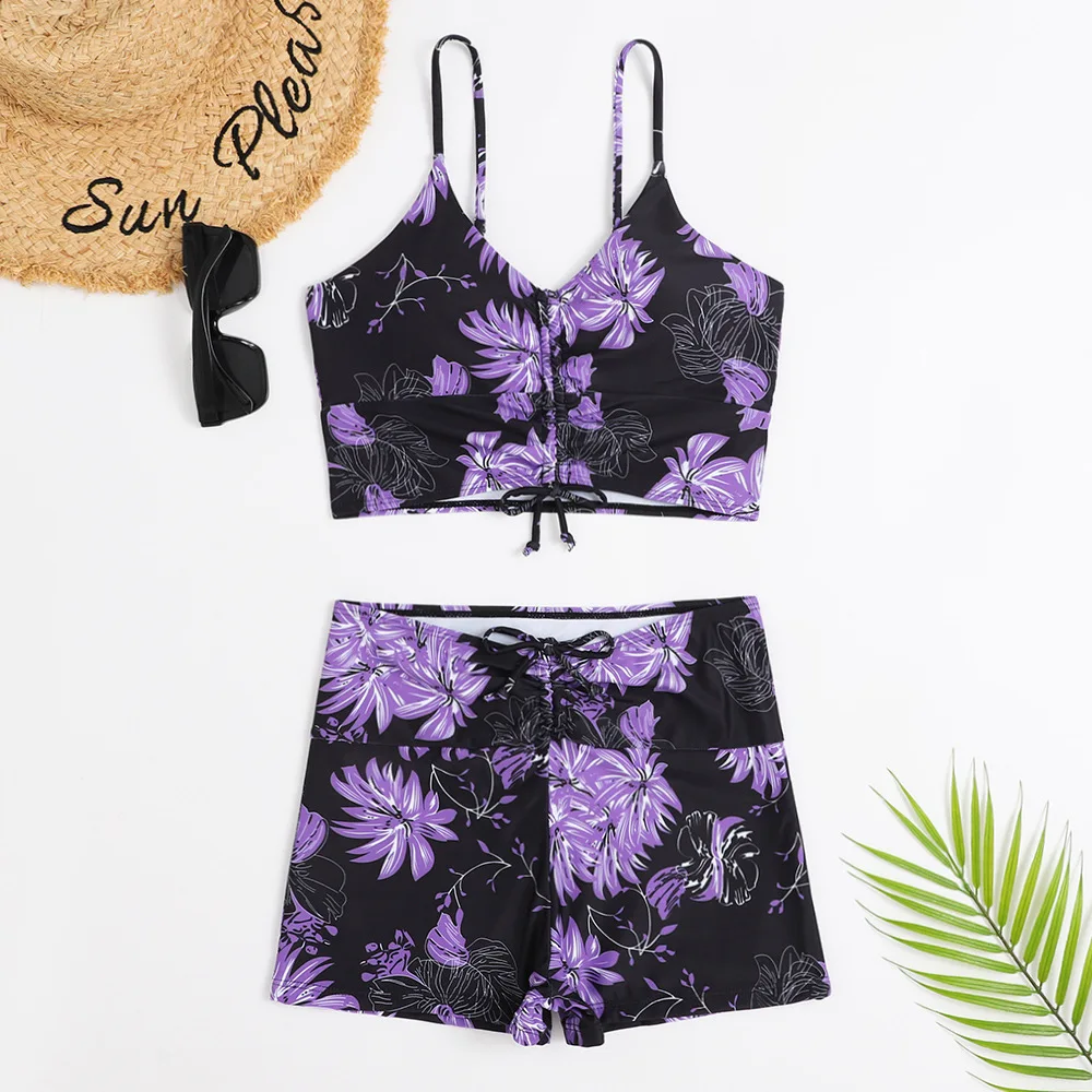 High Waist Bikini Swimsuit Women Push Up Bikini Floral Swimsuit - Image 9