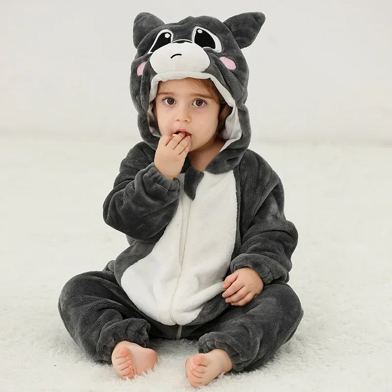 Baby Rompers Winter Kigurumi Lion Costume For Girls Boys Toddler Animal Jumpsuit Infant Clothes Pyjamas Kids Overalls Ropa Bebes - Image 26