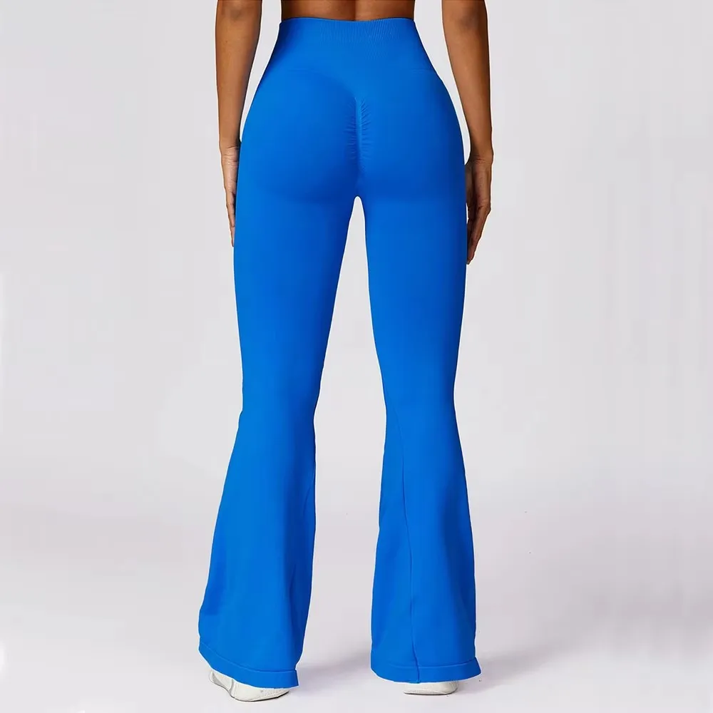 Seamless Flare Leggings Yoga Pants Women High Waist Wide Leg Pants Women Gym Workout Fitness Sports Flared Pant Dance Trousers - Image 2