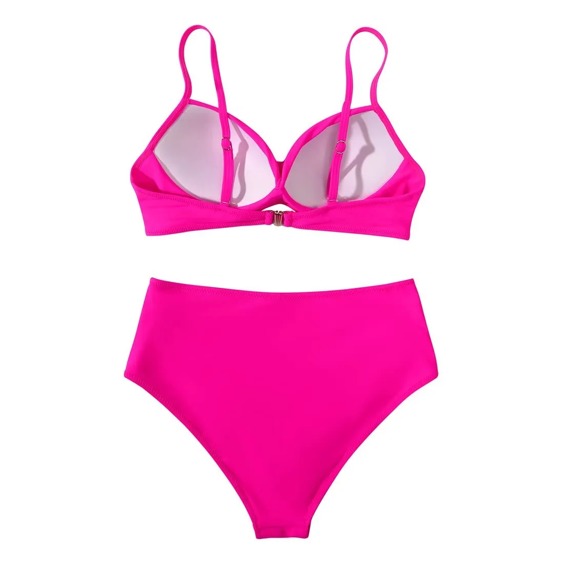 Sexy Based Print Split High Waist Bikini Swimsuit For Women 2 pcs - Image 37