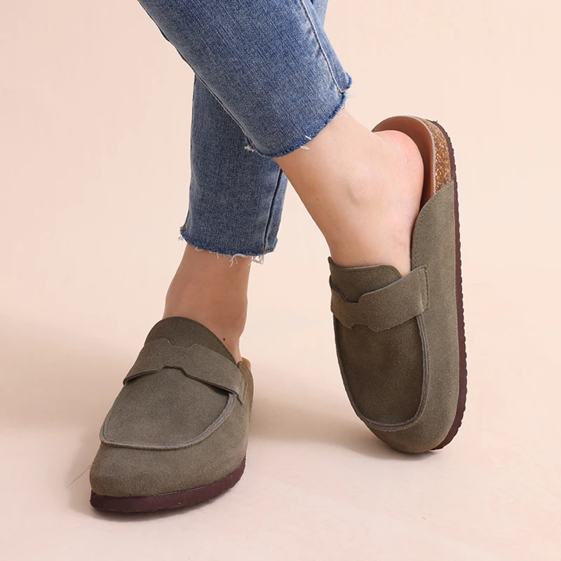 New Women Clogs For Women Fashion Cork Suede Mules Slipper Classic Cork Antislip For Outdoor Slippers With Arch Support - Image 38