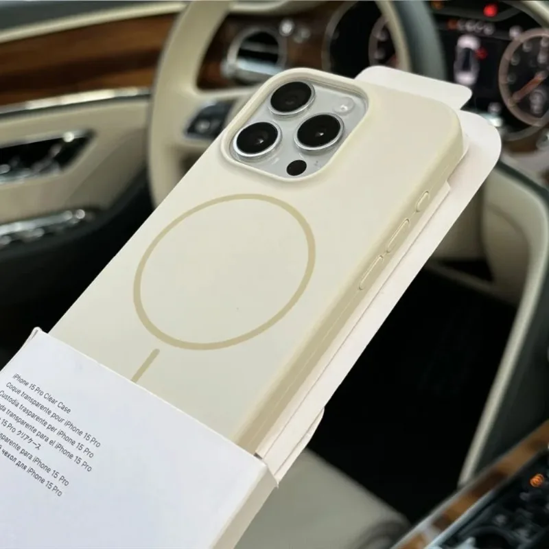 Luxury Liquid Silicone Case For iPhone 17 -11 for Magsafe Magnetic Wireless Charging Shockproof Case - Image 3