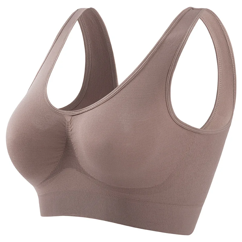 Women's S-5XL Seamless Bra Push-Up Sports Bra Non-wire Crop Tops Solid Color Sexy Lingerie No Pads Breathable Female Brassiere - Image 16