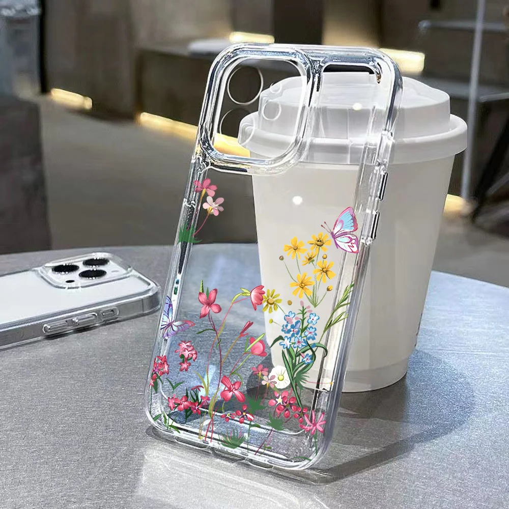 Flower Soft Clear iPhone Cases For 16 -7 cover - Image 10