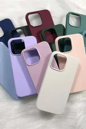 Shockproof Soft Simple Solid Color Phone Case For iPhone 15-11 Pro Max Resistant Protection Cover
