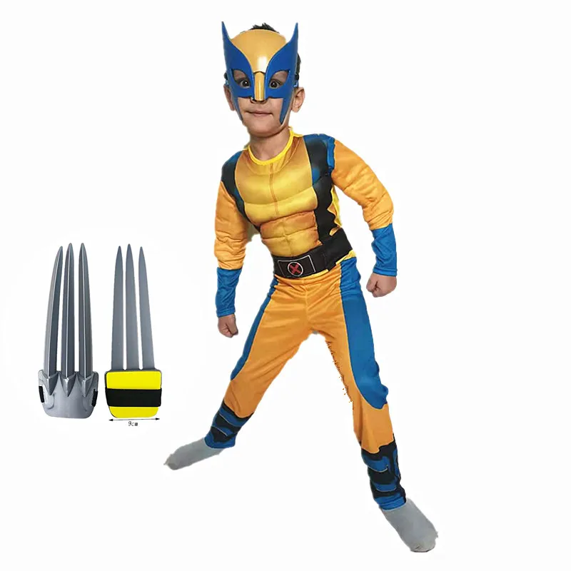 Kid Mask Jumpsuit Wolverine Cosplay Costume Halloween Christmas Kids New Year Costume Superhero Fantasy - Image 2