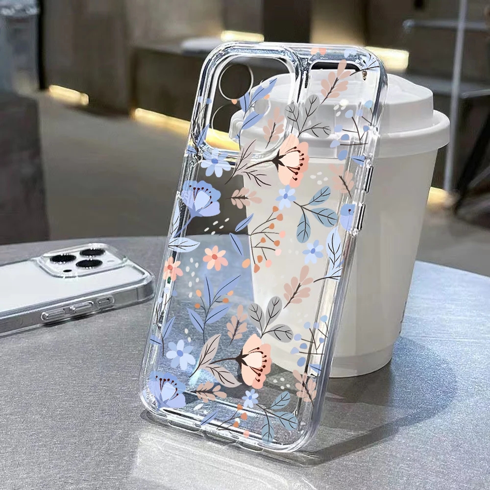 Flower Soft Clear iPhone Cases For 16 -7 cover