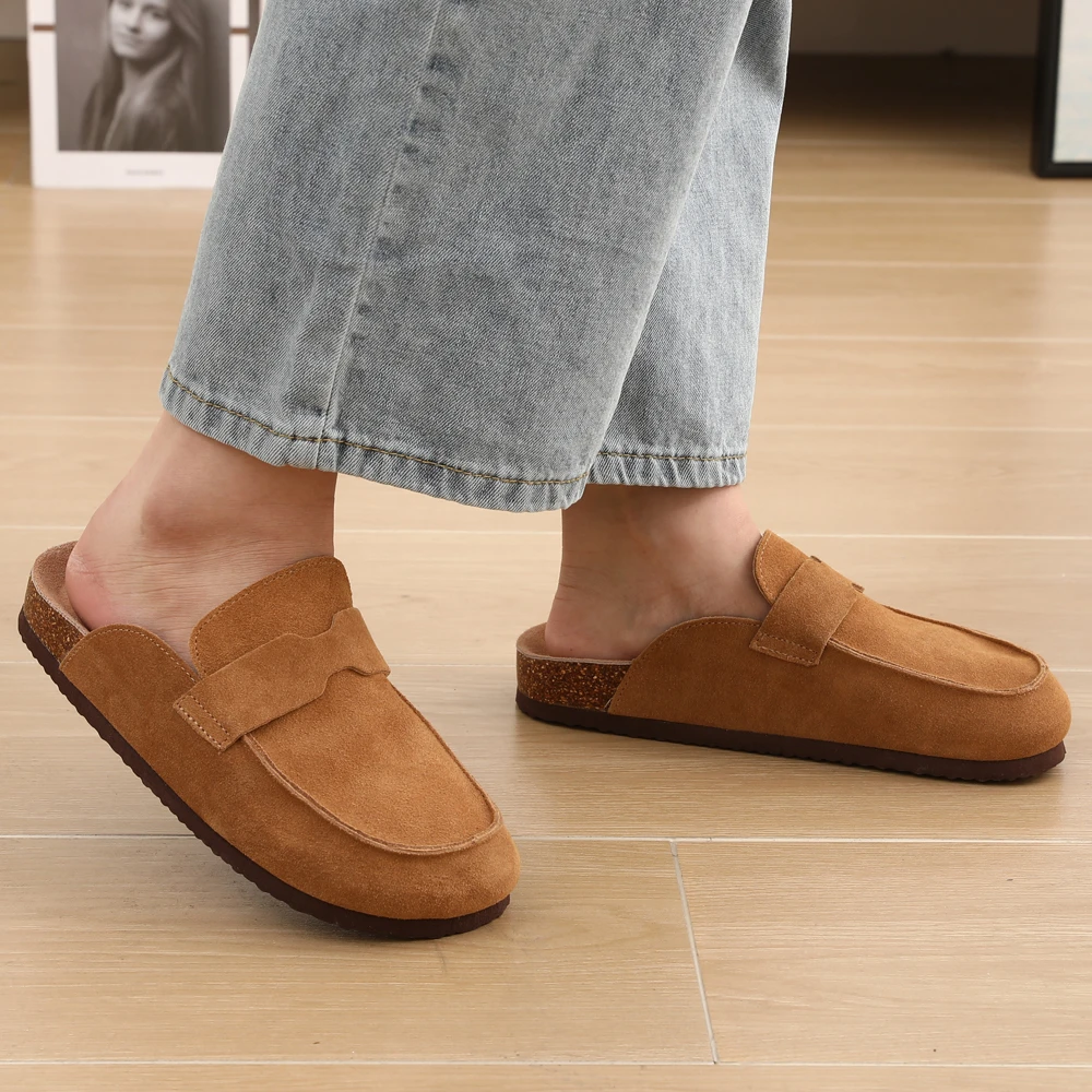 New Women Clogs For Women Fashion Cork Suede Mules Slipper Classic Cork Antislip For Outdoor Slippers With Arch Support - Image 6