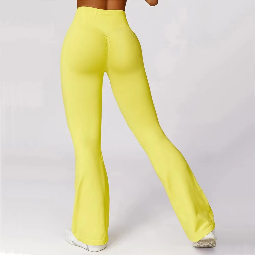Seamless Flare Leggings Yoga Pants Women High Waist Wide Leg Pants Women Gym Workout Fitness Sports Flared Pant Dance Trousers - Image 3