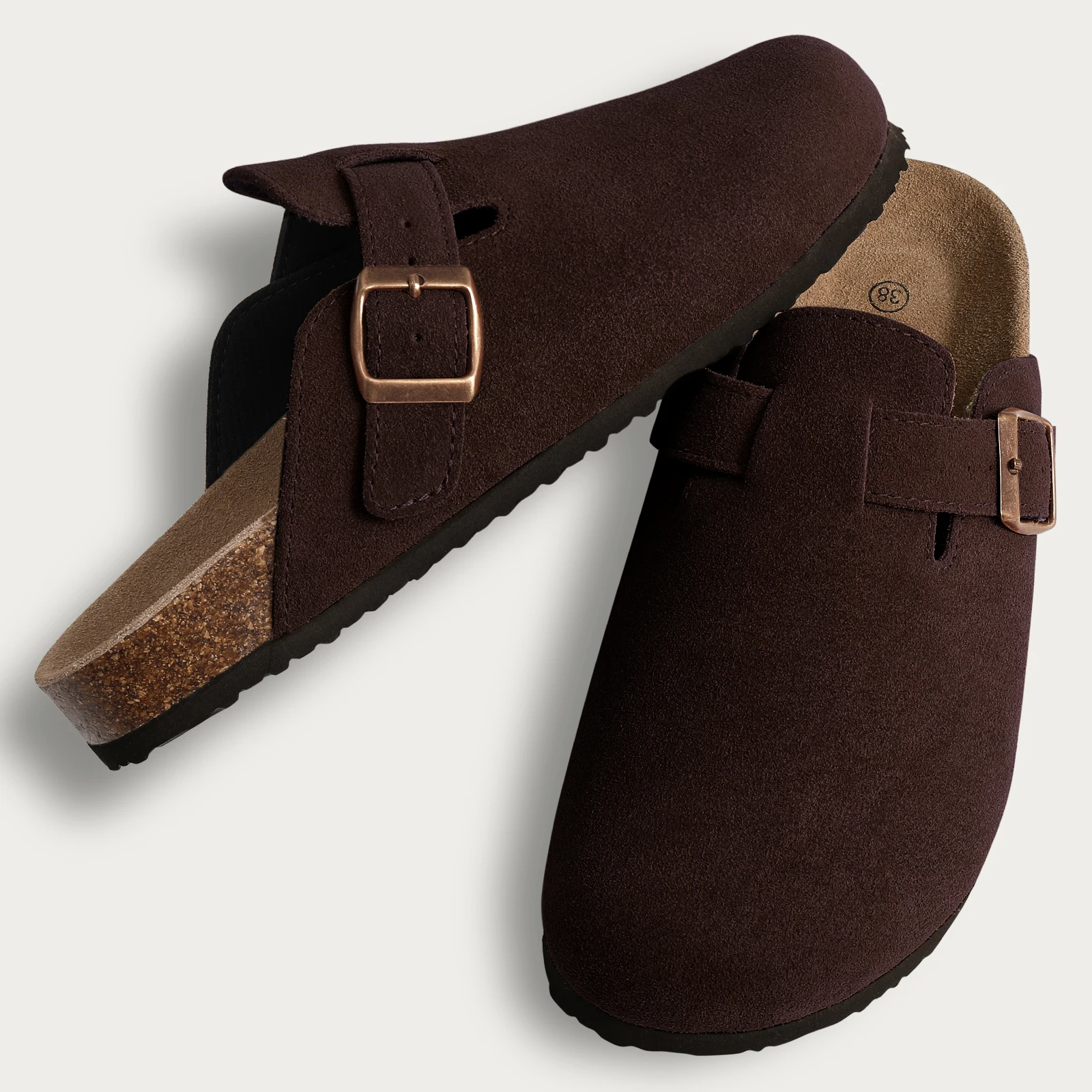 New Women Clogs For Women Fashion Cork Suede Mules Slipper Classic Cork Antislip For Outdoor Slippers With Arch Support - Image 14