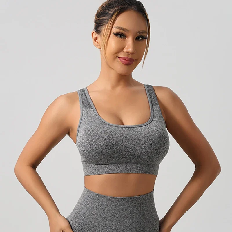 Women Padded Sports Bra High Waist Yoga Shorts Seamless Hip Lifting Gym Fitness Pants Workout Leggings Tights 2pcs Optional Set - Image 30