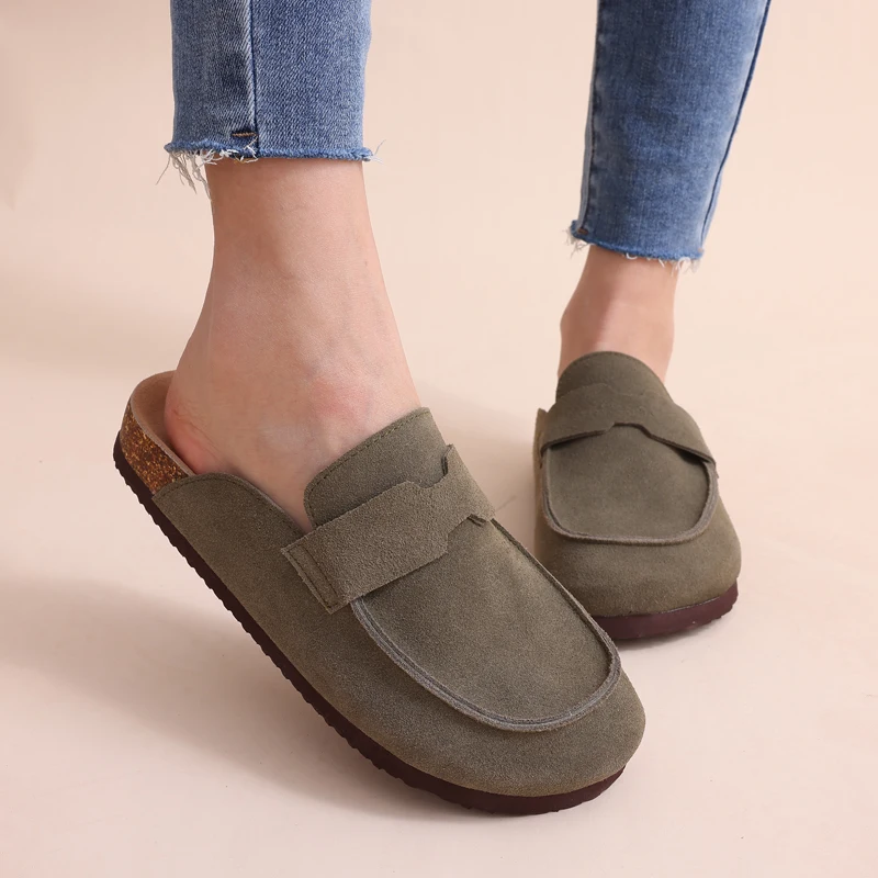 New Women Clogs For Women Fashion Cork Suede Mules Slipper Classic Cork Antislip For Outdoor Slippers With Arch Support - Image 35