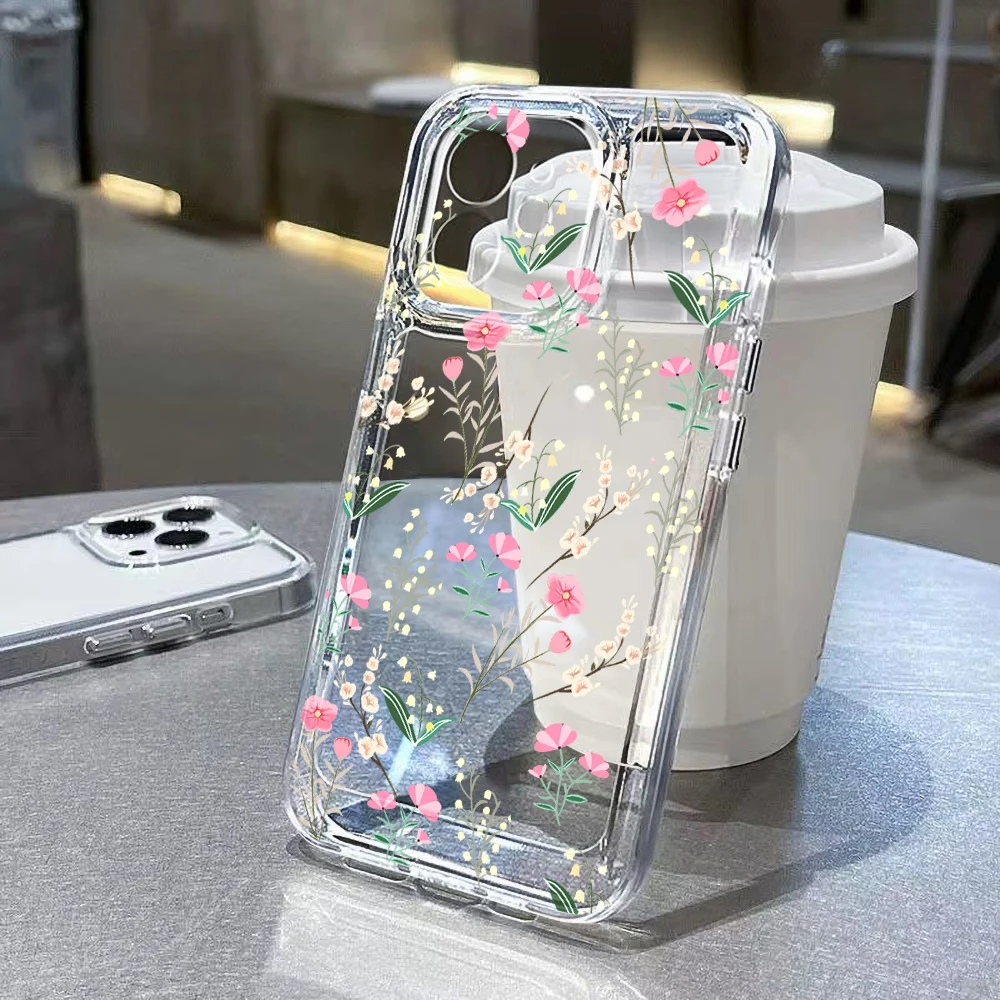 Flower Soft Clear iPhone Cases For 16 -7 cover - Image 8
