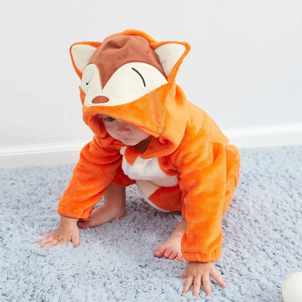 Baby Rompers Winter Kigurumi Lion Costume For Girls Boys Toddler Animal Jumpsuit Infant Clothes Pyjamas Kids Overalls Ropa Bebes - Image 25