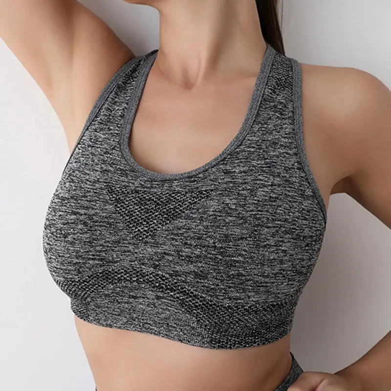Women Sports Bras Yoga Top Vest High Shockproof Quick-drying Yoga Gym Running Fitness Underwear Ladies Seamless Sportswear - Image 4