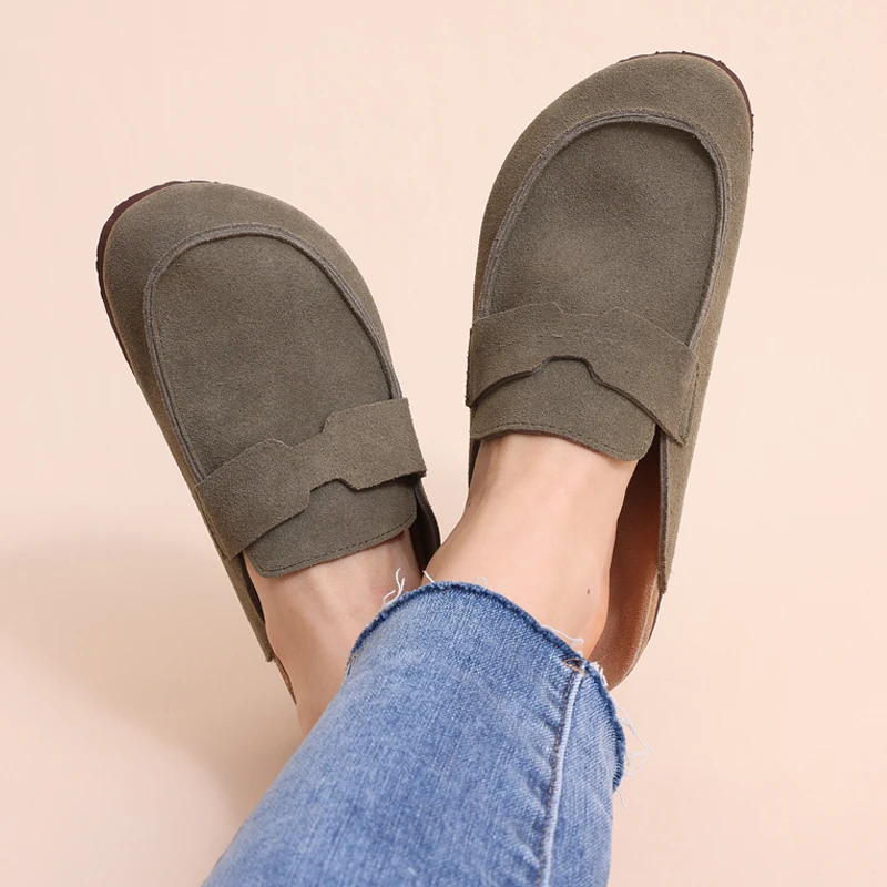 New Women Clogs For Women Fashion Cork Suede Mules Slipper Classic Cork Antislip For Outdoor Slippers With Arch Support - Image 37