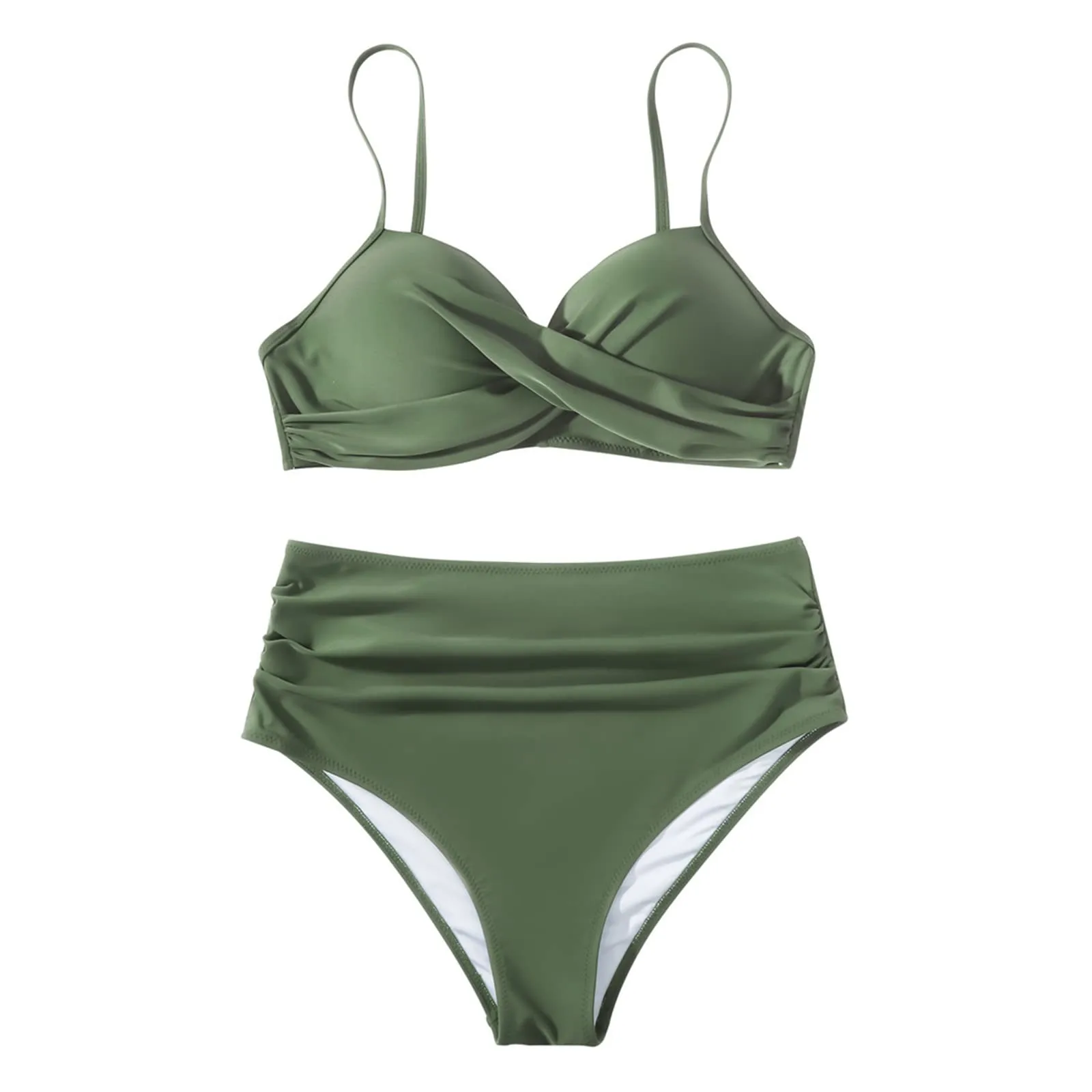 Sexy Based Print Split High Waist Bikini Swimsuit For Women 2 pcs - Image 26