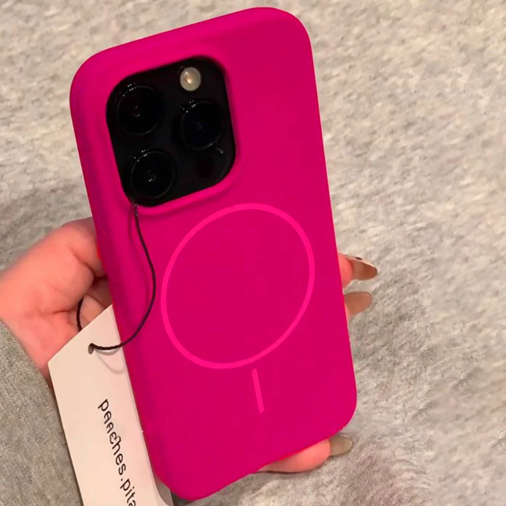 Luxury Liquid Silicone Case For iPhone 17 -11 for Magsafe Magnetic Wireless Charging Shockproof Case - Image 14