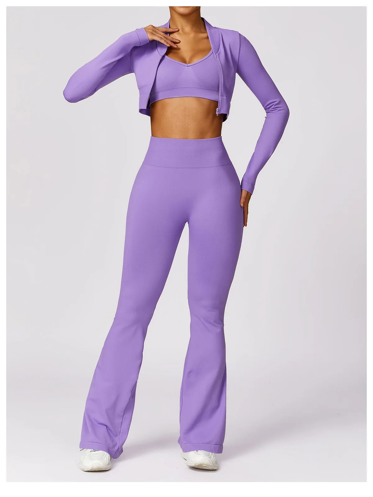 Seamless Flare Leggings Yoga Pants Women High Waist Wide Leg Pants Women Gym Workout Fitness Sports Flared Pant Dance Trousers - Image 19