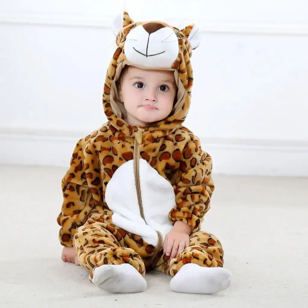 Baby Rompers Winter Kigurumi Lion Costume For Girls Boys Toddler Animal Jumpsuit Infant Clothes Pyjamas Kids Overalls Ropa Bebes - Image 19