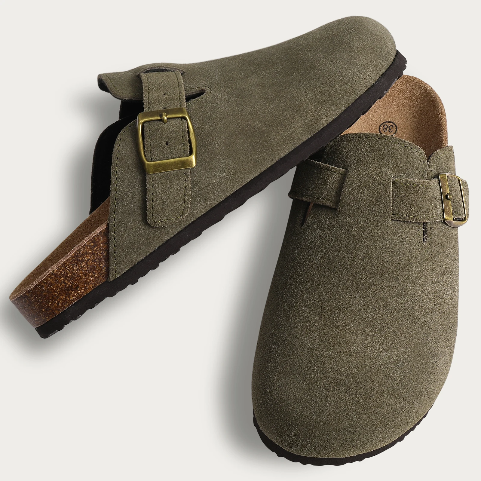 New Women Clogs For Women Fashion Cork Suede Mules Slipper Classic Cork Antislip For Outdoor Slippers With Arch Support - Image 12