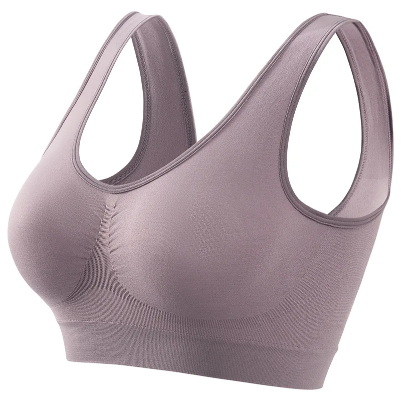 Women's S-5XL Seamless Bra Push-Up Sports Bra Non-wire Crop Tops Solid Color Sexy Lingerie No Pads Breathable Female Brassiere - Image 9