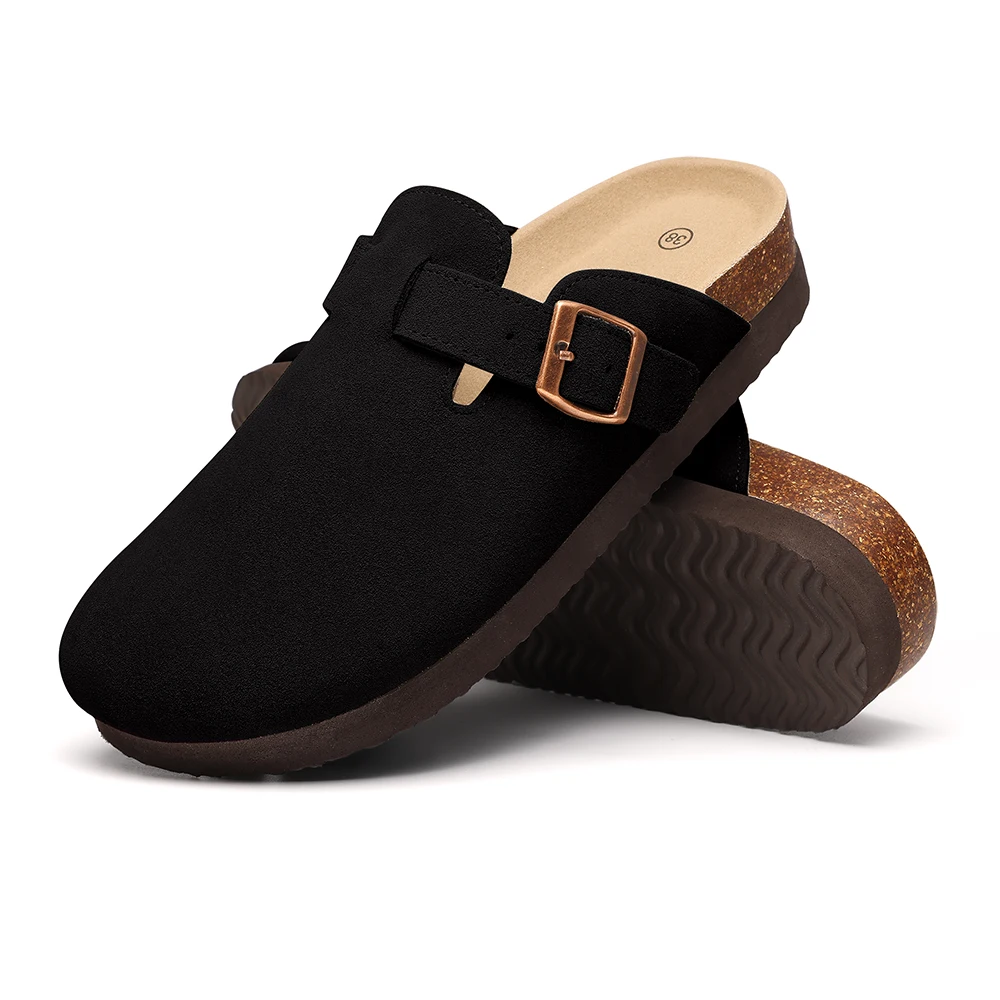 New Women Clogs For Women Fashion Cork Suede Mules Slipper Classic Cork Antislip For Outdoor Slippers With Arch Support - Image 22