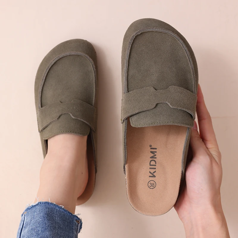 New Women Clogs For Women Fashion Cork Suede Mules Slipper Classic Cork Antislip For Outdoor Slippers With Arch Support - Image 36