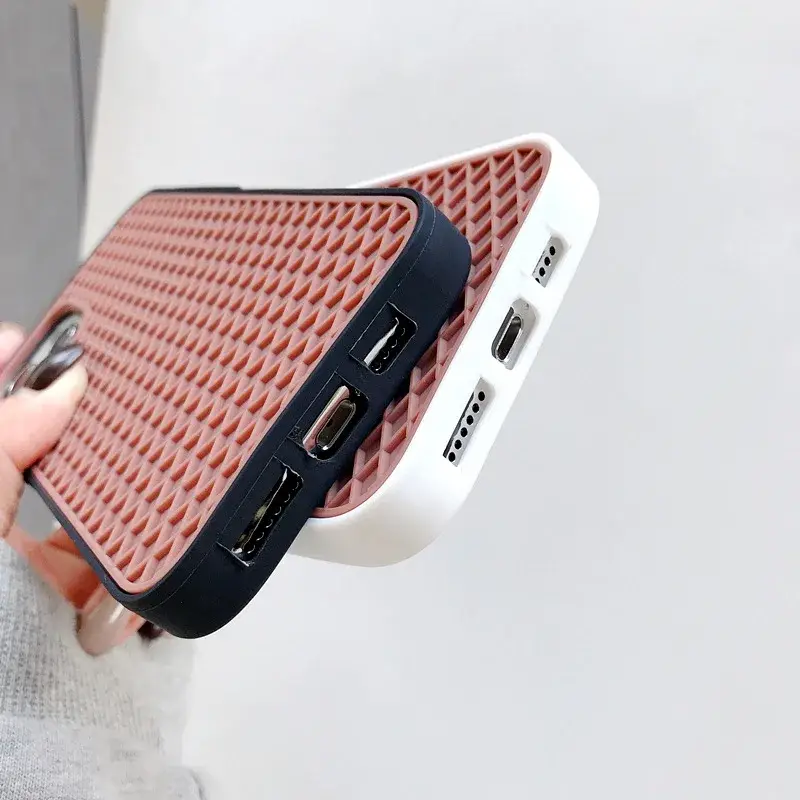 Case For iPhone 16 15 14 13 12 11 Pro Max XR XS X Waffle Shoe Sole Phone Case for iPhone 6 7 8Plus Silicone Back-Vans-case Cover - Image 4