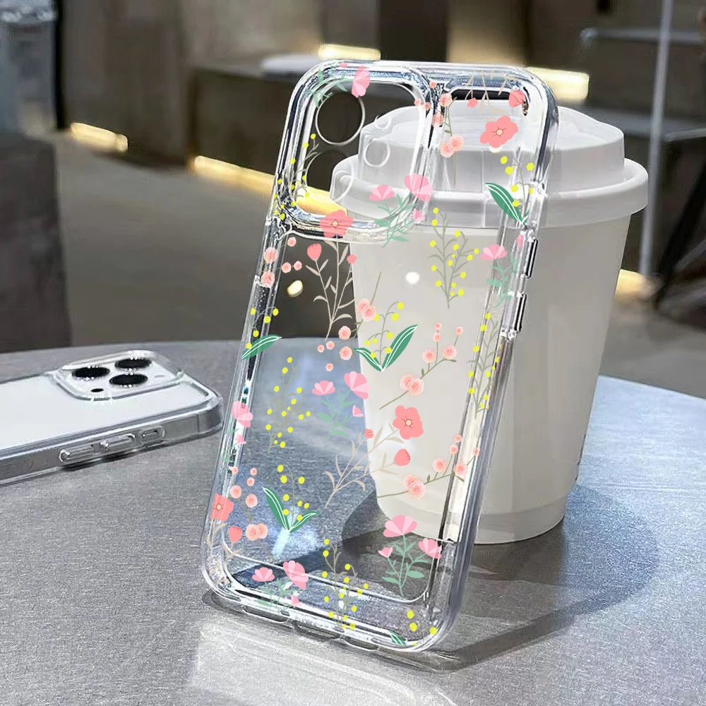 Flower Soft Clear iPhone Cases For 16 -7 cover - Image 2