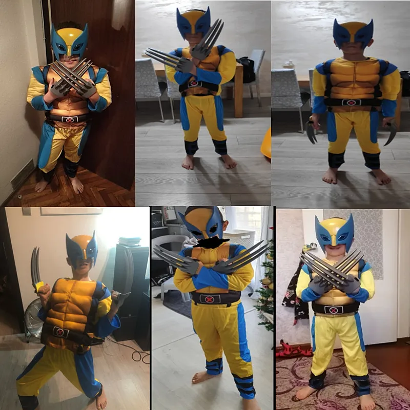 Kid Mask Jumpsuit Wolverine Cosplay Costume Halloween Christmas Kids New Year Costume Superhero Fantasy - Image 3