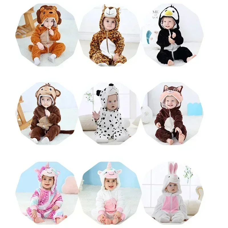 Baby Rompers Winter Kigurumi Lion Costume For Girls Boys Toddler Animal Jumpsuit Infant Clothes Pyjamas Kids Overalls Ropa Bebes - Image 5