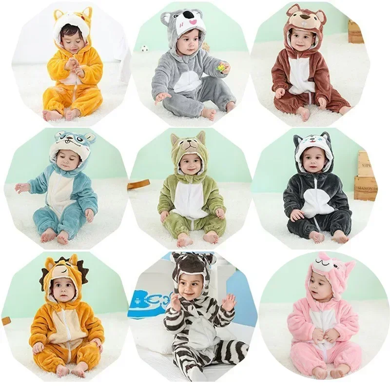 Baby Rompers Winter Kigurumi Lion Costume For Girls Boys Toddler Animal Jumpsuit Infant Clothes Pyjamas Kids Overalls Ropa Bebes - Image 6