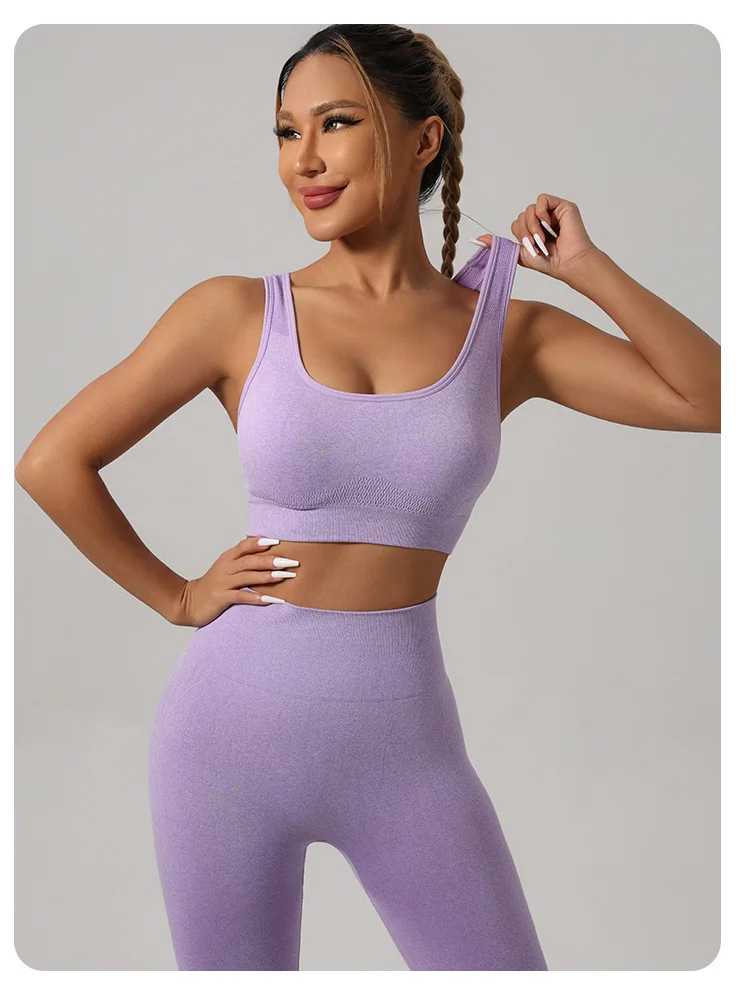 Women Padded Sports Bra High Waist Yoga Shorts Seamless Hip Lifting Gym Fitness Pants Workout Leggings Tights 2pcs Optional Set - Image 71