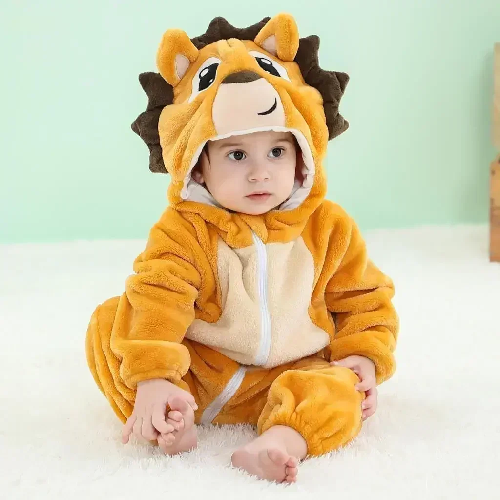 Baby Rompers Winter Kigurumi Lion Costume For Girls Boys Toddler Animal Jumpsuit Infant Clothes Pyjamas Kids Overalls Ropa Bebes - Image 35