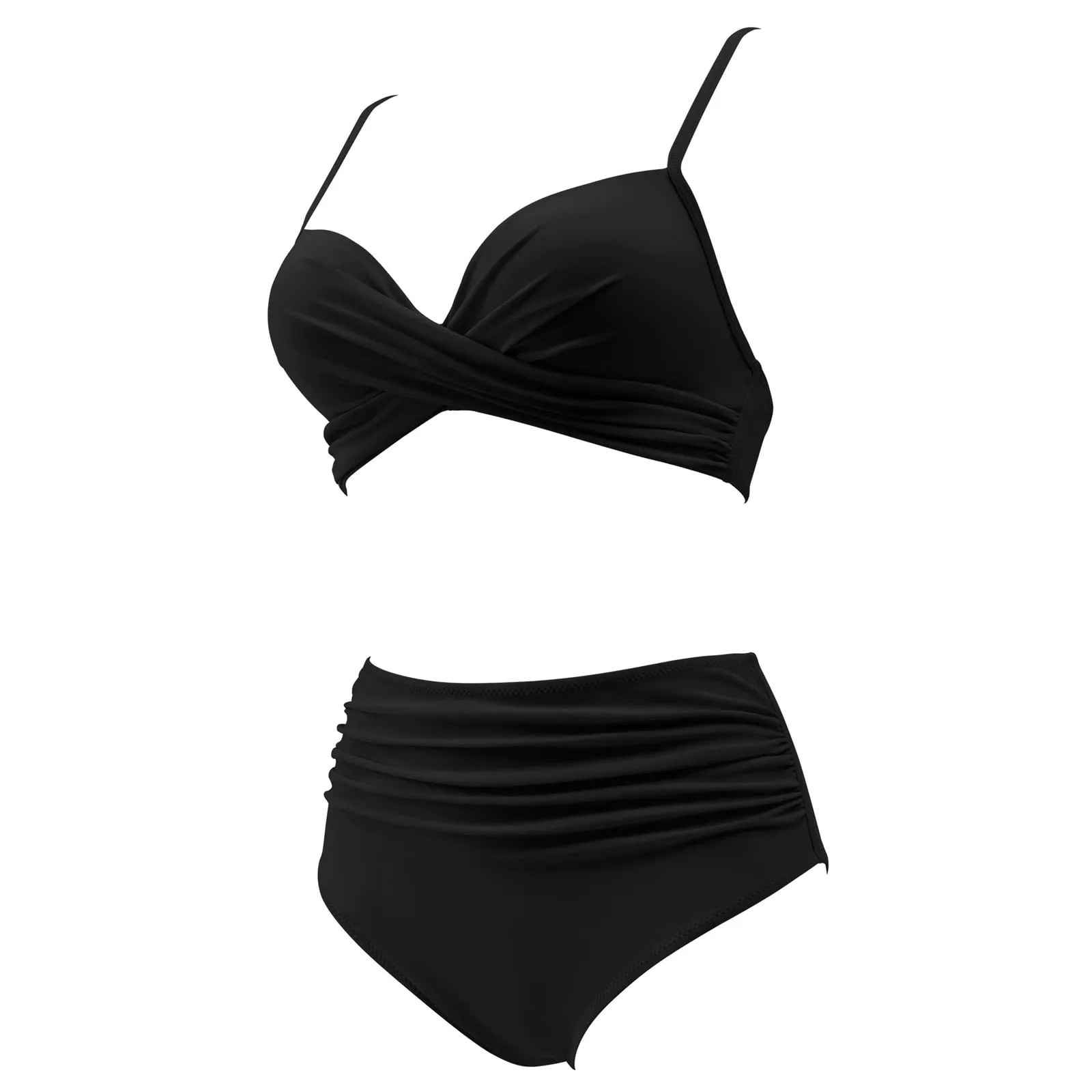 Sexy Based Print Split High Waist Bikini Swimsuit For Women 2 pcs - Image 19