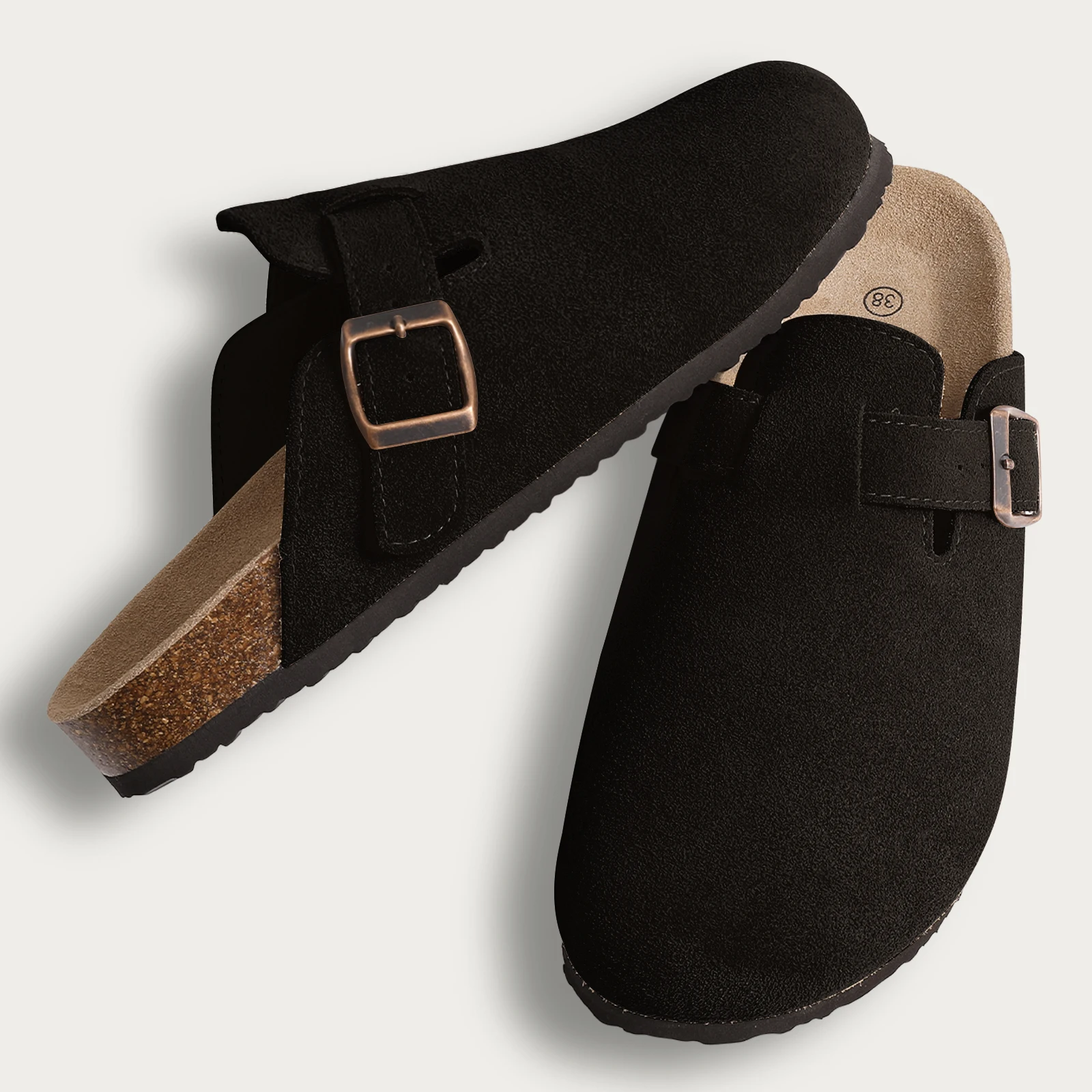 New Women Clogs For Women Fashion Cork Suede Mules Slipper Classic Cork Antislip For Outdoor Slippers With Arch Support - Image 13