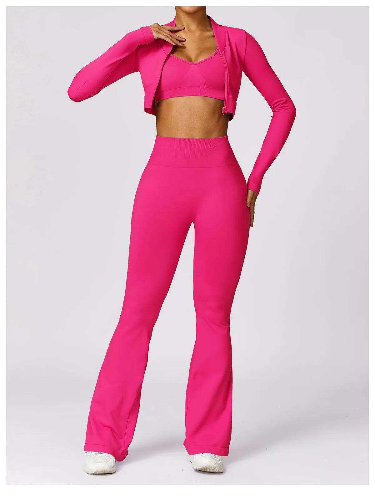 Seamless Flare Leggings Yoga Pants Women High Waist Wide Leg Pants Women Gym Workout Fitness Sports Flared Pant Dance Trousers - Image 31