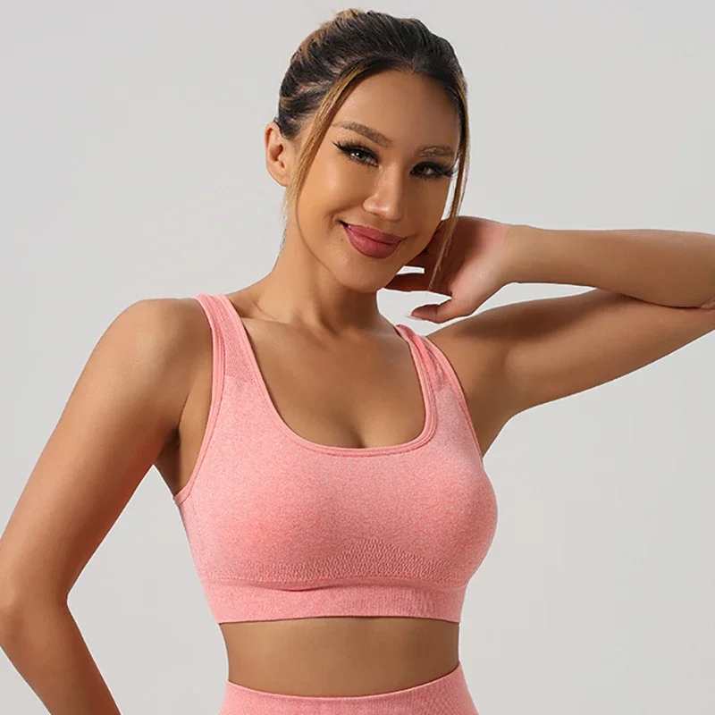 Women Padded Sports Bra High Waist Yoga Shorts Seamless Hip Lifting Gym Fitness Pants Workout Leggings Tights 2pcs Optional Set - Image 23
