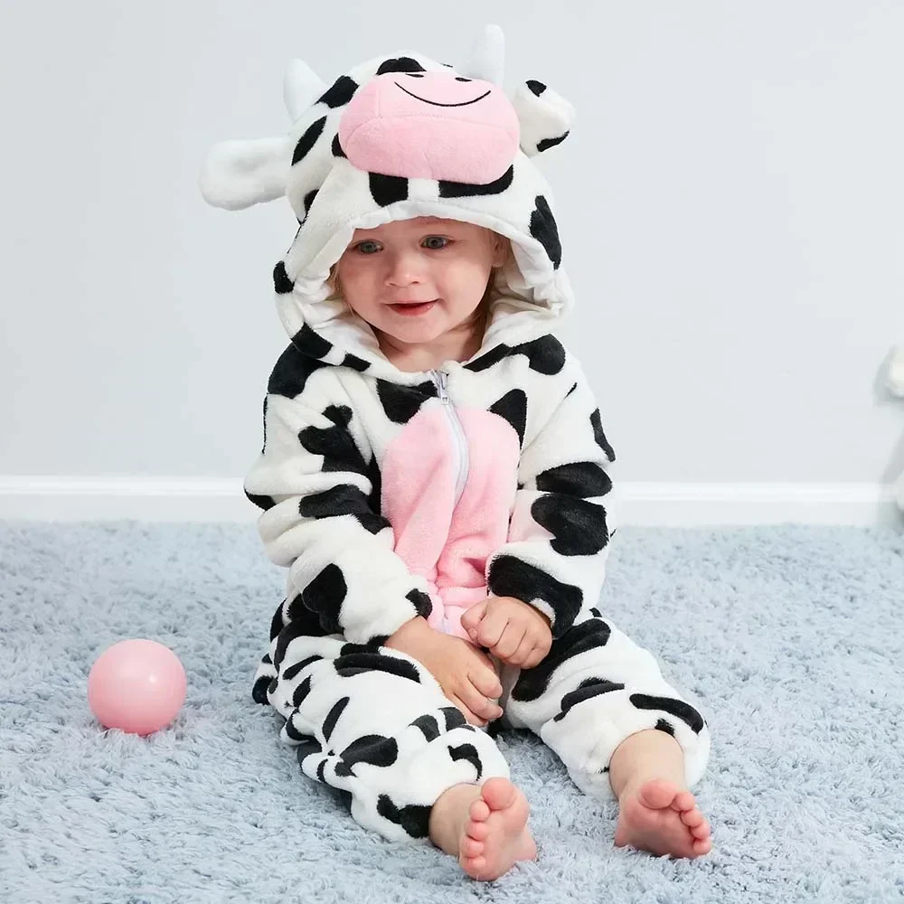 Baby Rompers Winter Kigurumi Lion Costume For Girls Boys Toddler Animal Jumpsuit Infant Clothes Pyjamas Kids Overalls Ropa Bebes - Image 4