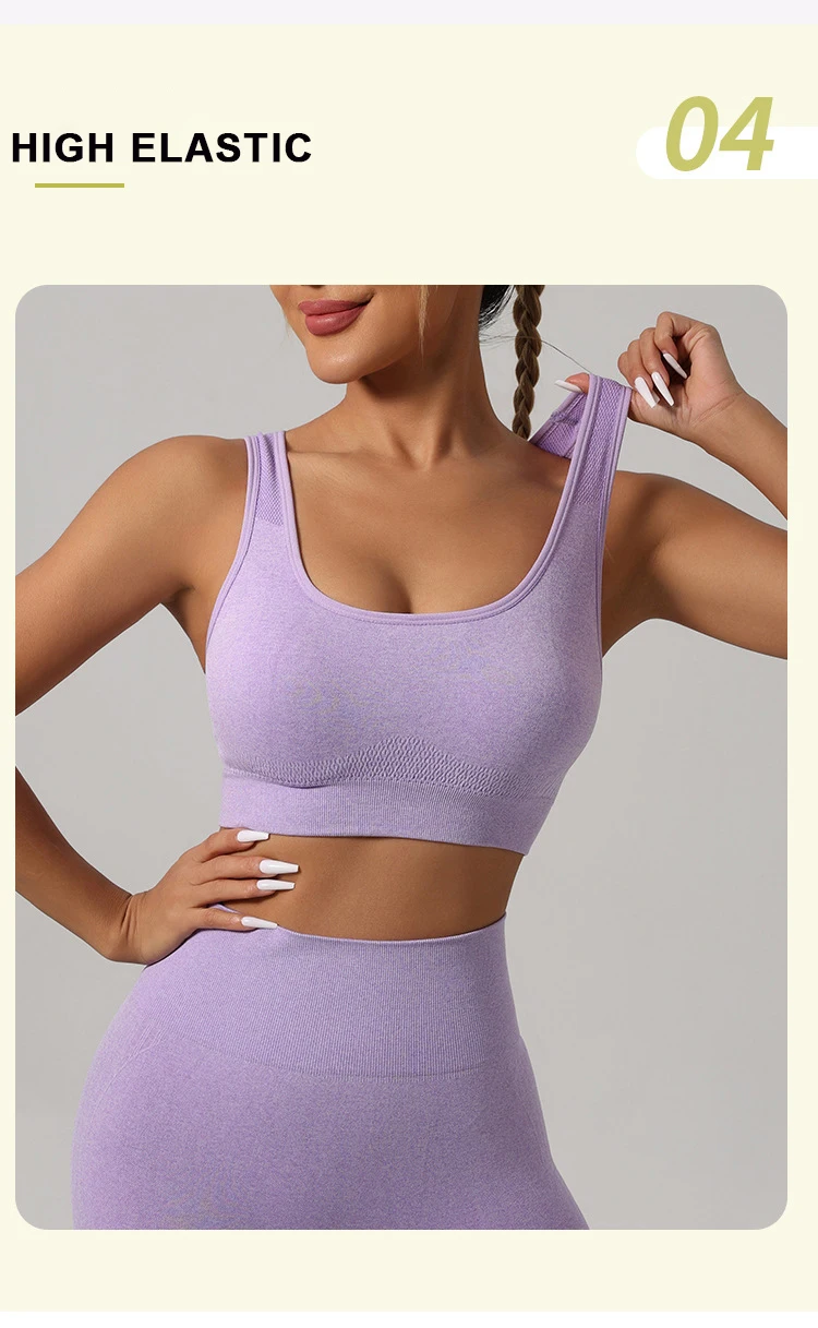 Women Padded Sports Bra High Waist Yoga Shorts Seamless Hip Lifting Gym Fitness Pants Workout Leggings Tights 2pcs Optional Set - Image 64