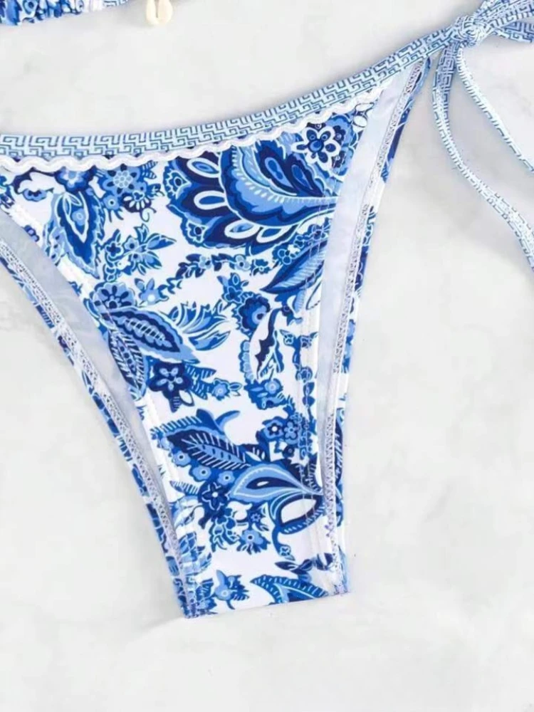 String Triangle Two Piece Bikini Women Swimwear Female Swimsuit - Image 4