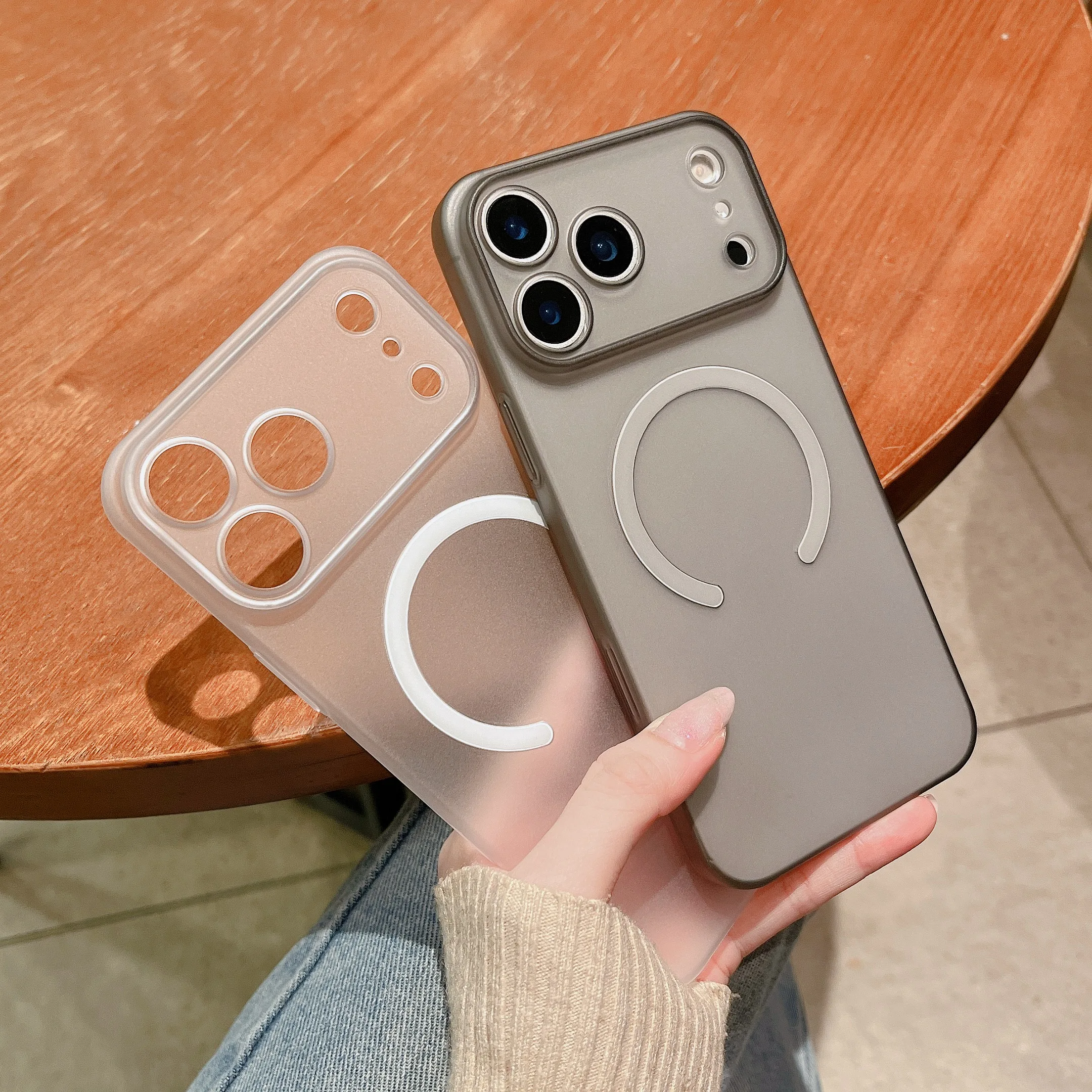 Luxury Ultra Thin Matte Translucent For Magsafe Case for iPhone 17 17Air 17Pro 17ProMax Magnetic Wireless Charge Hard PC Cover - Image 2