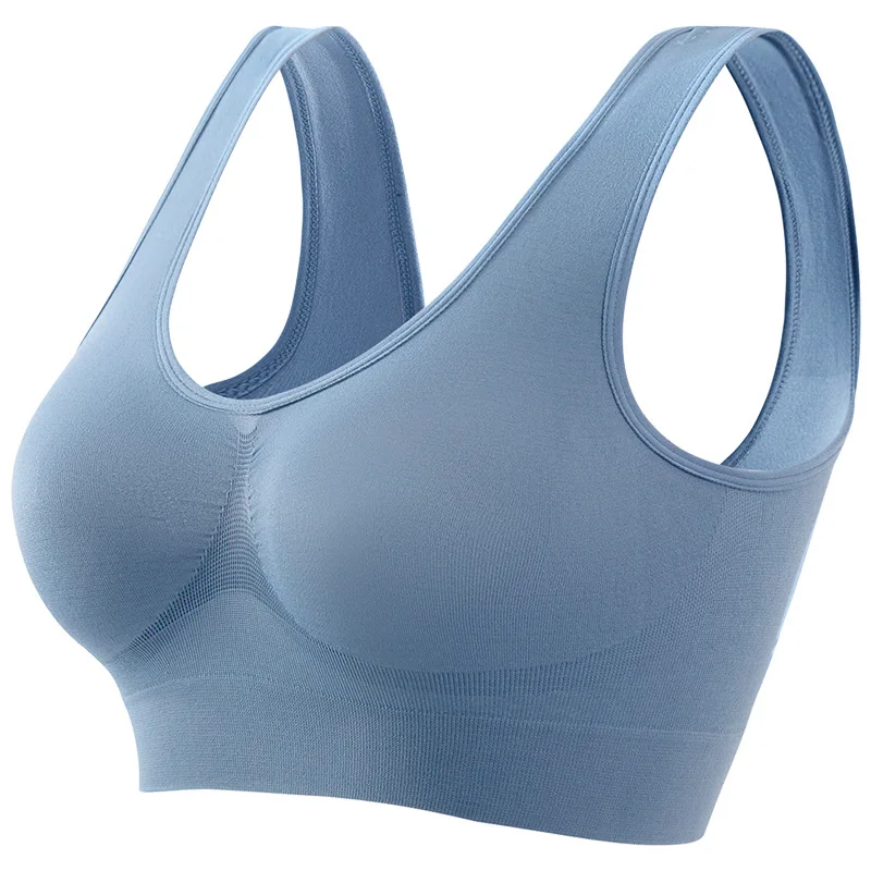 Women's S-5XL Seamless Bra Push-Up Sports Bra Non-wire Crop Tops Solid Color Sexy Lingerie No Pads Breathable Female Brassiere - Image 15