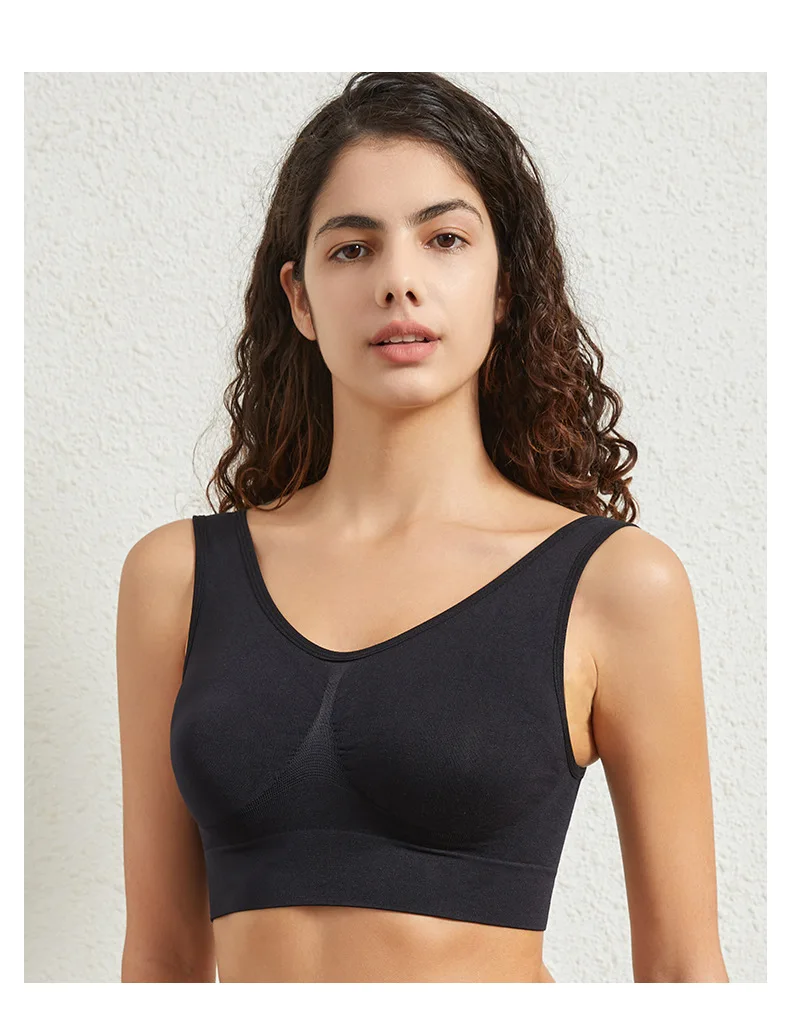 Women's S-5XL Seamless Bra Push-Up Sports Bra Non-wire Crop Tops Solid Color Sexy Lingerie No Pads Breathable Female Brassiere - Image 31