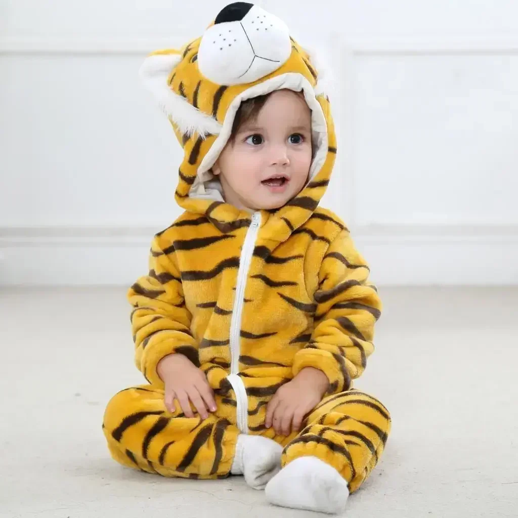 Baby Rompers Winter Kigurumi Lion Costume For Girls Boys Toddler Animal Jumpsuit Infant Clothes Pyjamas Kids Overalls Ropa Bebes - Image 18