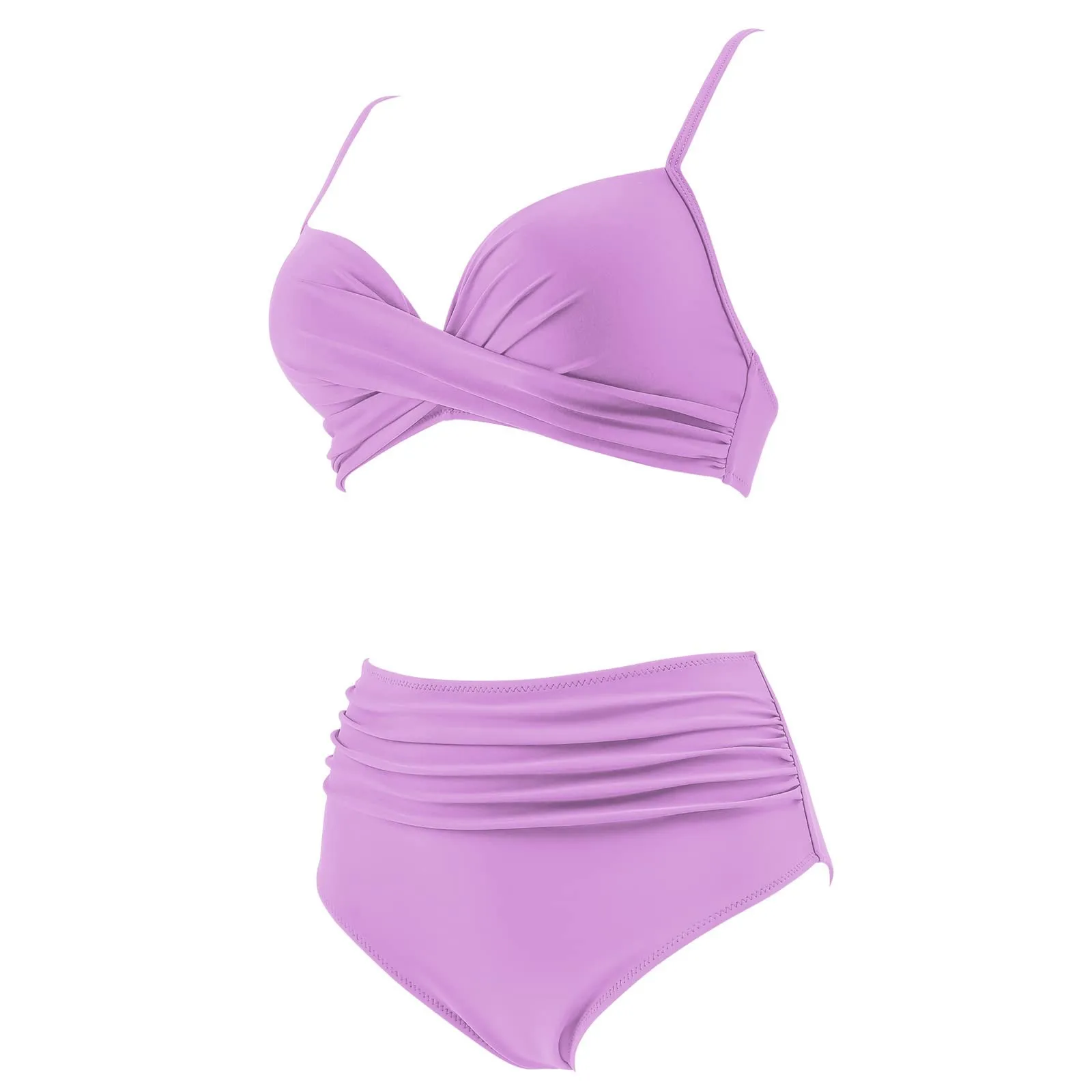 Sexy Based Print Split High Waist Bikini Swimsuit For Women 2 pcs - Image 32